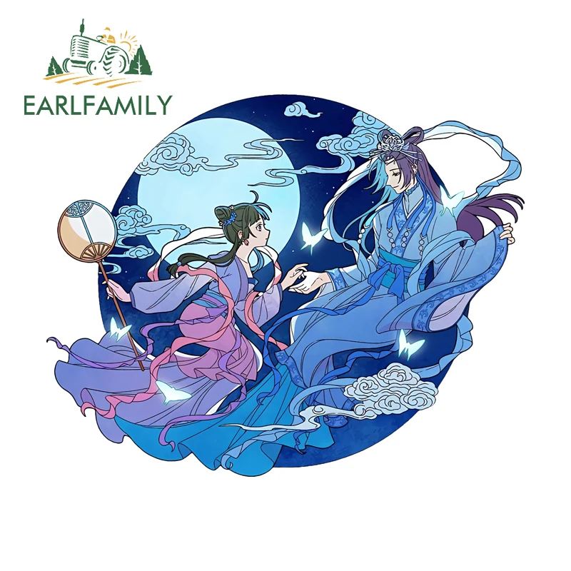 EARLFAMILY Delicate Anime Maomao Jinshi Car Stickers Fashionable Graffiti Laptop Refrigerator Decals Cool Car Door Decor