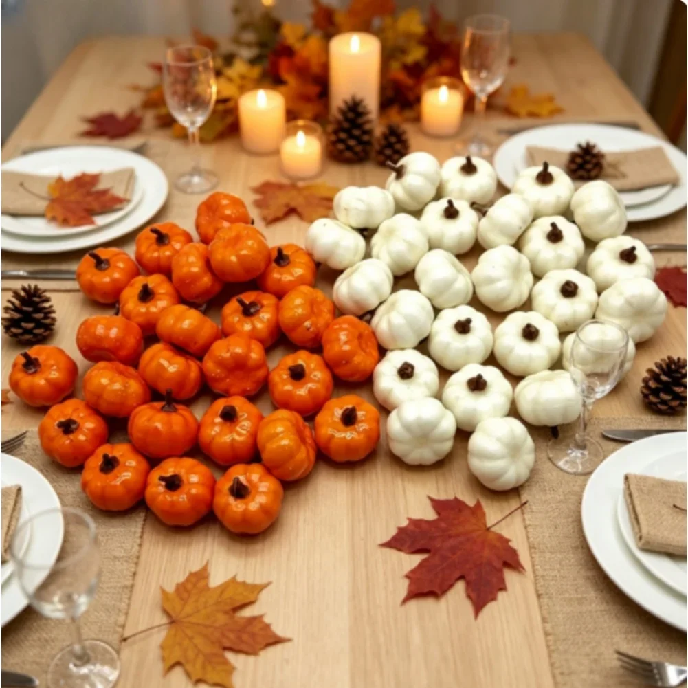 3.5Cm Small Artificial Foam Pumpkin Set Simulation Fake Vegetable Model For Wedding Table Layout Home Decor Photo Prop DIY Craft