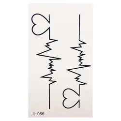 Unisex Temporary for Unisex Decor Fashion Tattoo Sticker Waterproof Body Love Wave Decoration for Unisex