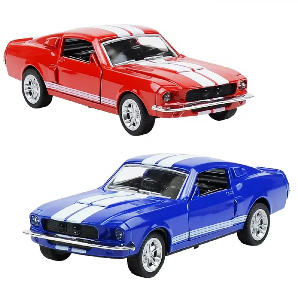 Vintage 1:32 Alloy Classic Ford Mustang GT 1967 GT500 Retro model classic throwback toy Car Miniature Car Replica Children Gift