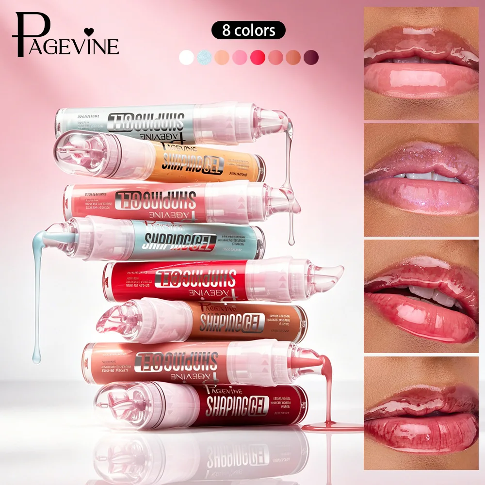 PAGE VINE Lip Gloss Mirror Shine Lightweight Clear Deeply Moisturize High Gloss Plumping Lip Tint Daily Women Lip Oil Makeup