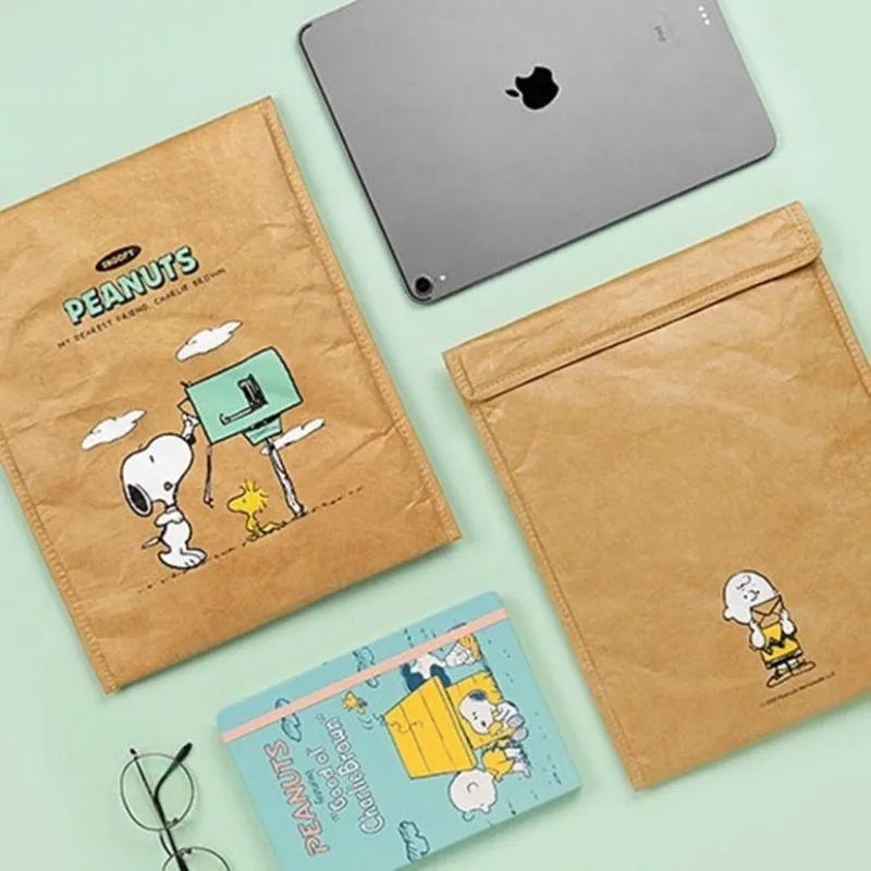 Snoopy Cartoon Tablet Case Cover Bag for iPad MacBooks Air Pro 11 Inch Samsung Shockproof Protective Pouch Tablet Storage Bag