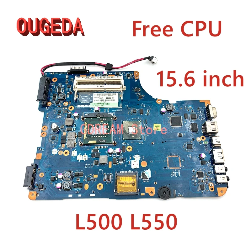 

OUGEDA K000092540 K000092510 NSWAA LA-5321P For Toshiba Satellite L500 L550 Laptop Motherboard 15.6 inch HM55 DDR3 Free CPU