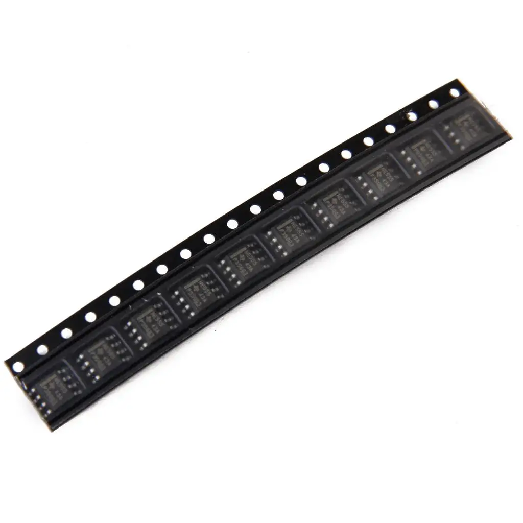 

10pcs SOP8 NE555 Timer IC Module TTL Compatible Plastic Chip for Circuit Design and Repair