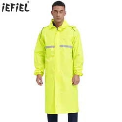 Mens Womens Long Rain Coat Hooded Safety Rain Jacket Waterproof Emergency Raincoat Poncho for Hiking Camping Outdoor Activities