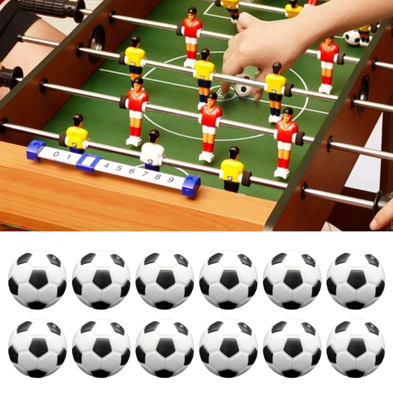 12Pcs Table Soccer Foosballs Replacements Foosballs Table  Enduring Tabletop Game Small Football Table Soccer