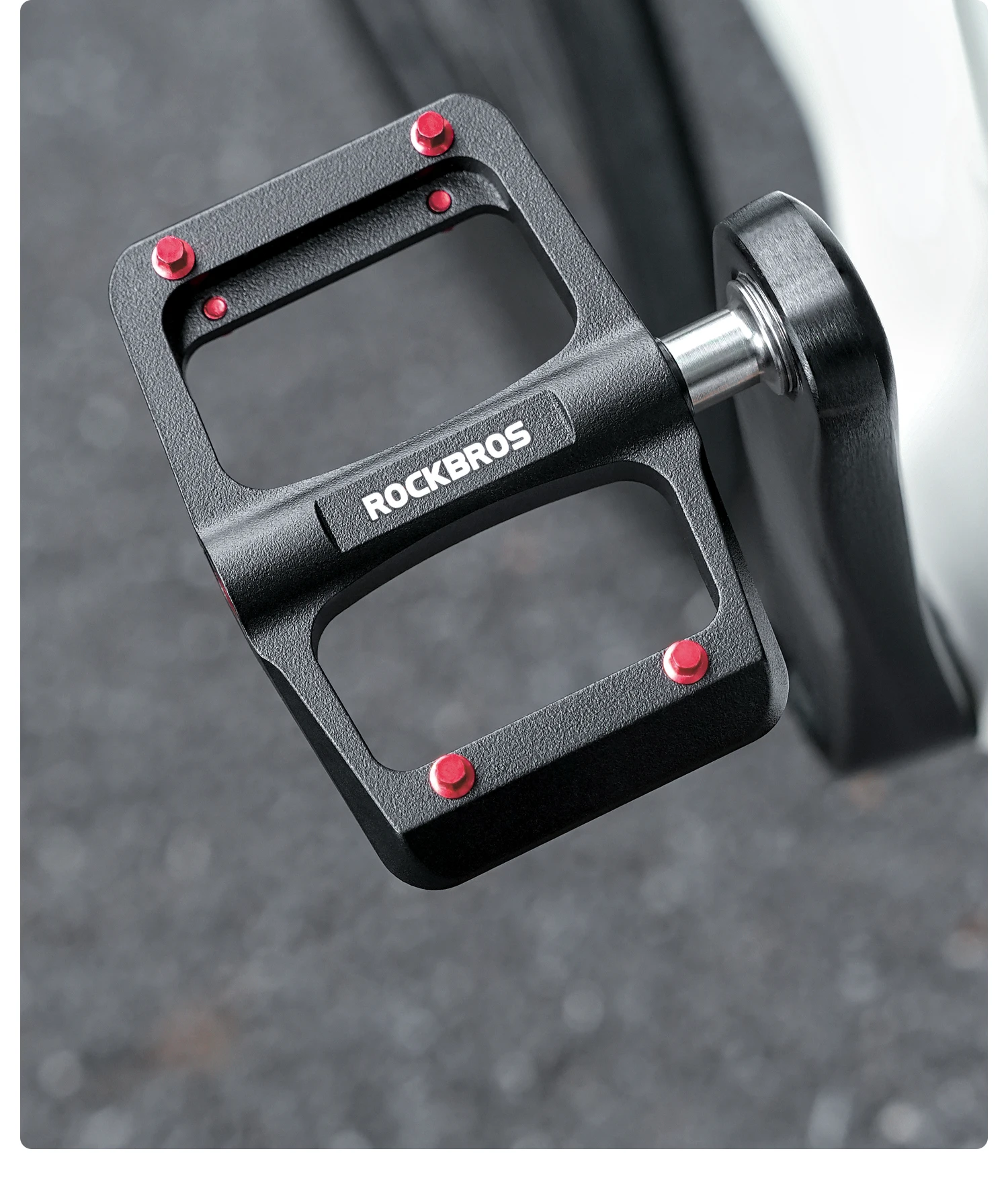 ROCKBROS Fahrradpedale Links/Rechts Leichtes Pedal 3 Lager Rennradpedal Verbreitertes Magnesiumlegierungs-Pedal Ultraleicht 171G – Detail 14