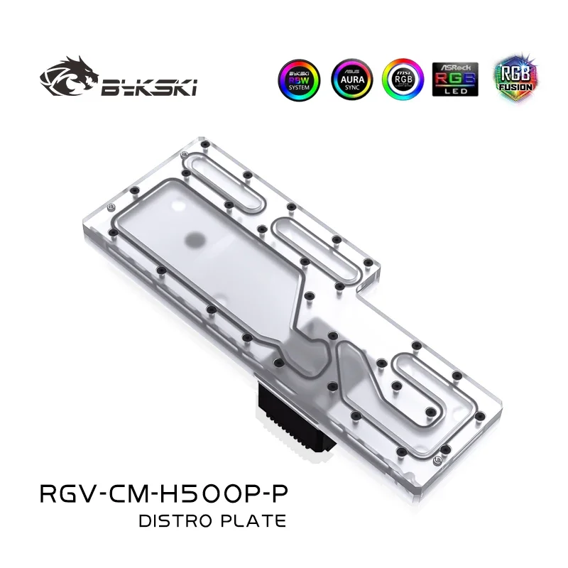 Imagem -04 - Bykski-distro Placa para Cooler Master pc Water Cooling Waterway Board Reservoir Bomba do Tanque de Água Rgv-cm-h500p-p H500m