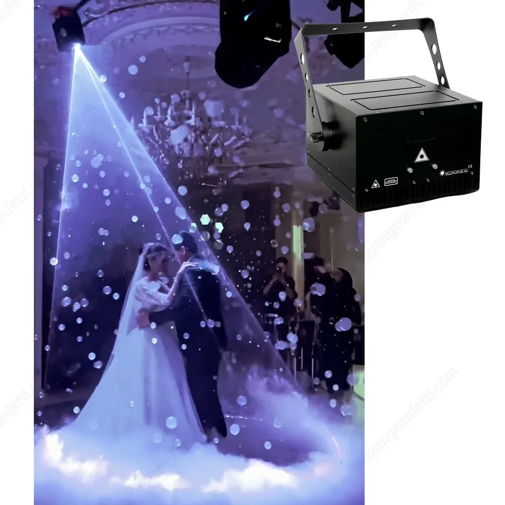

10w Rgb Full Color Laser Wedding Show Projector Animation Beam Snow Laser Light First Dance Engagement Bride Magic Snow Party FX