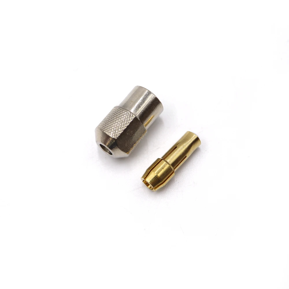 Unidades de mandril de latão Chuck Units, Porca roscada para ferramenta rotativa Dremel, Mandril de fixação para máquina Dremel, Tamanho 0.5-3.2mm Shank, 4.3, 4.8mm, 11PCs