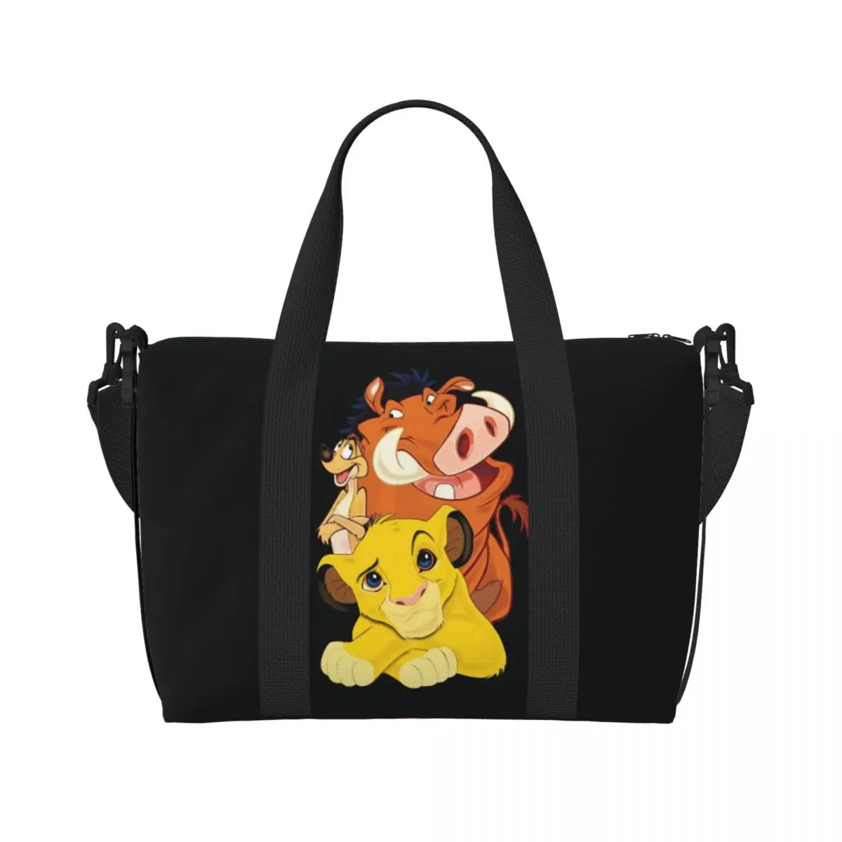 Custom The Lion King Beach Tote Bag Women Extra Large Gym Carry On Hakuna Matata Travel Shopping Bags