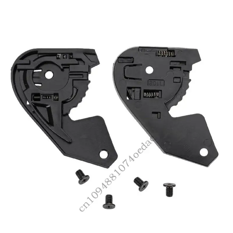 

0XXC 1 Pair Face Shield Visors Base with Screw Motorcycle Helmets Visors Base Plate for JHM-802 AIMIT 803 Replacement Part