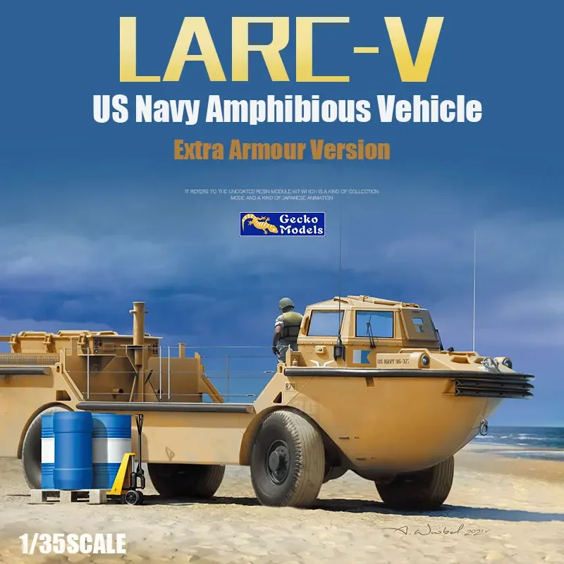 Gecko model Assembly model kit 35GM0039 US Navy Amphibious Vehicle LARC-V (Extra Armour Version) 1/35