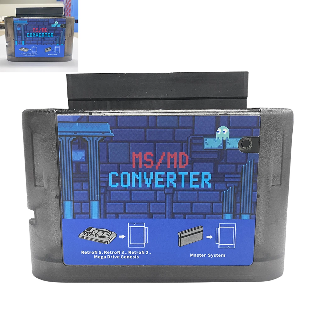 MS To MD Game Card Converter Game Video Cassette MS/MD Converter for SEGA Mega Drive for Master System for Megedrive