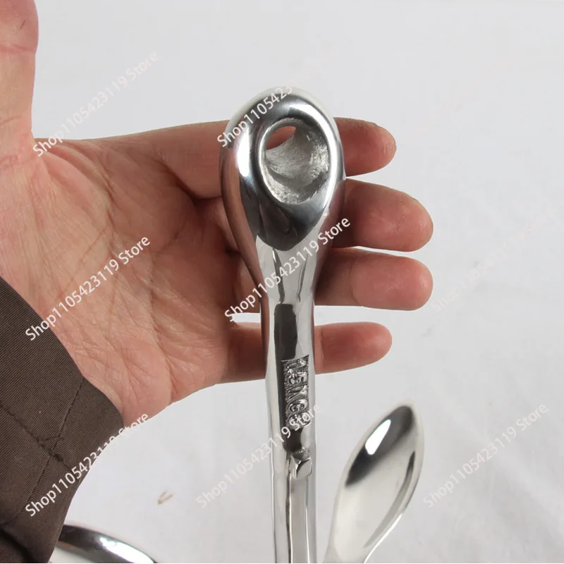 2500G stainless steel anchor, rubber boat assault boat accessories fixed four-claw anchor umbrella shape iron anchor