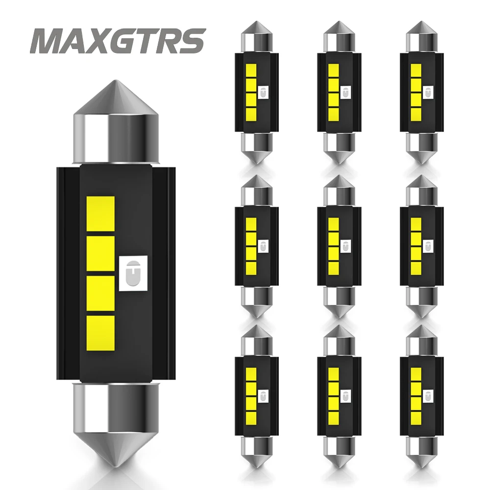 

10x Blue Color Switch C5W LED W5W Car Side Interior lights 12V LED Bulb 2835 Chips Festoon White 6000K Dome License Plate Lamps