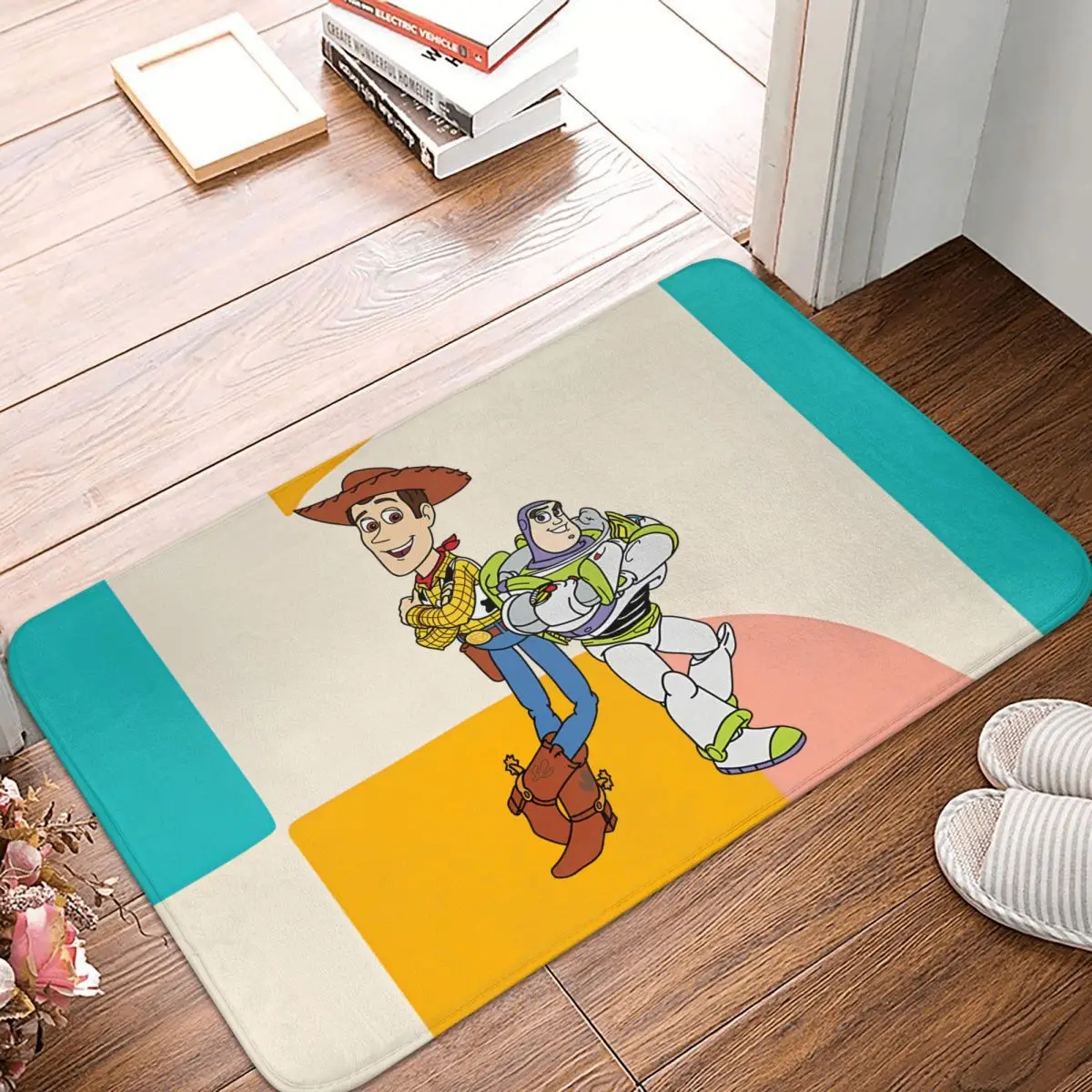 Toy Story Bathroom Mat Toy Friends Sticker Doormat Kitchen Carpet Balcony Rug Home Decoration