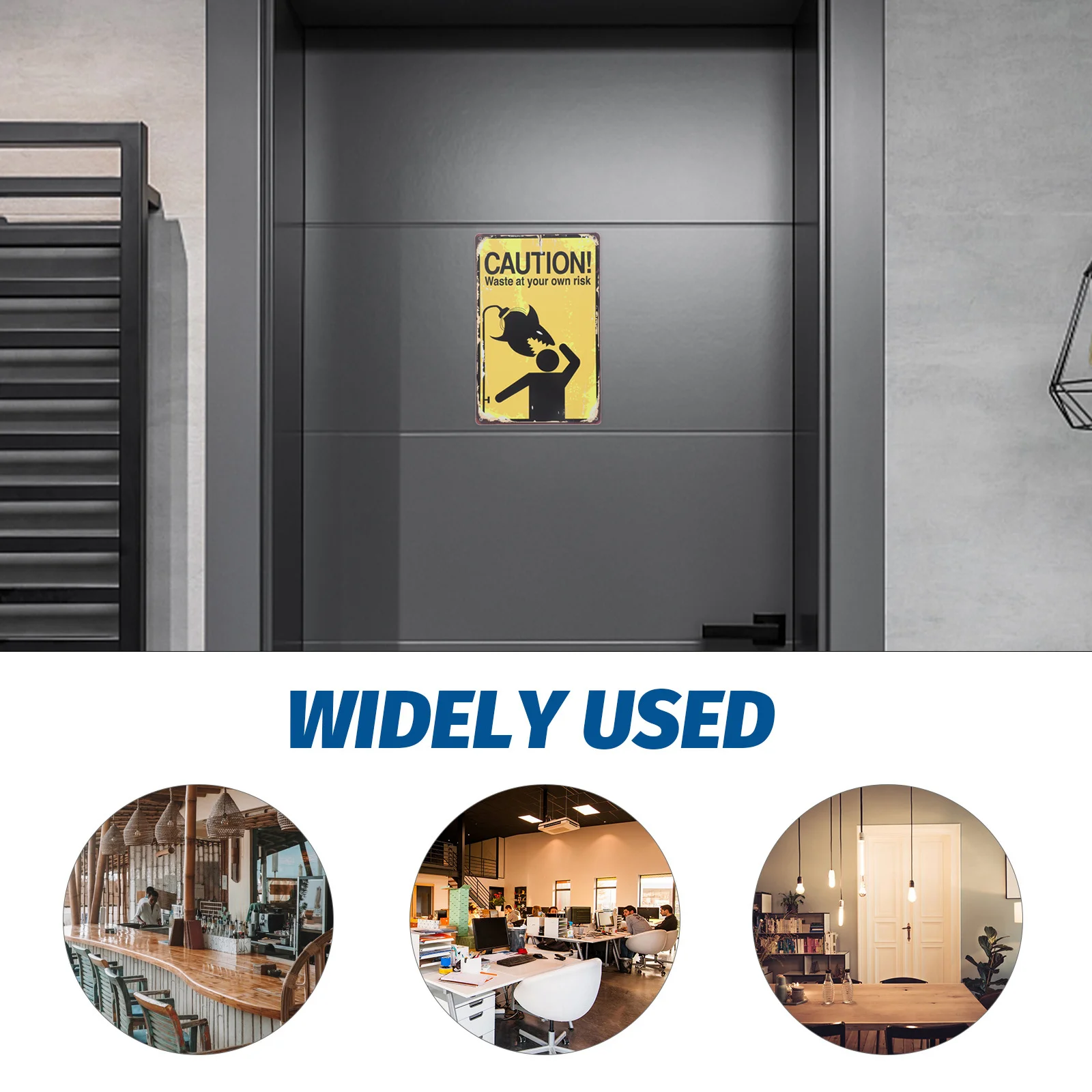 Metal Safety Warning Sign Clear Caution Indication Durable Warning Sign Lightweight Convenient Safety Signs Security Signs