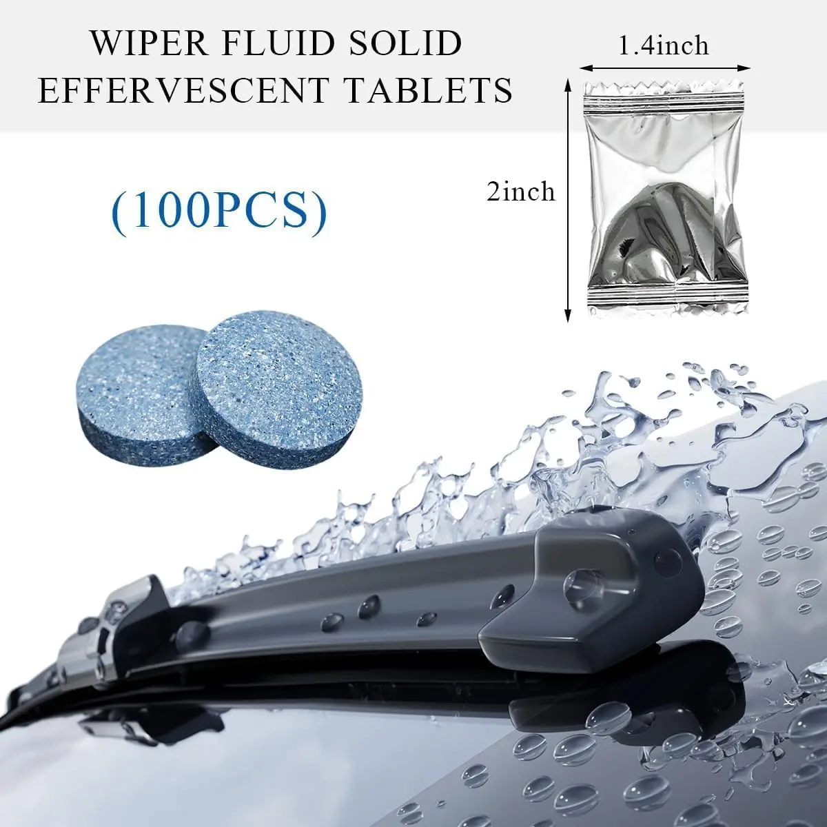 

Car Windshield Cleaner Effervescent Tablet Glass Water Solid Cleaner Automobile Glass Solid Concentrated Tablets Detergent