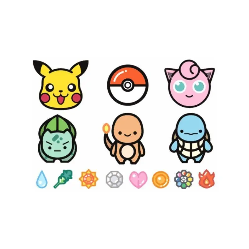 Pokemon Pikachu Duck Tattoo Sticker Cartoon Cute Waterproof Lifelike Decorative Sticker Wholesale Boys and Girls Holiday Gift