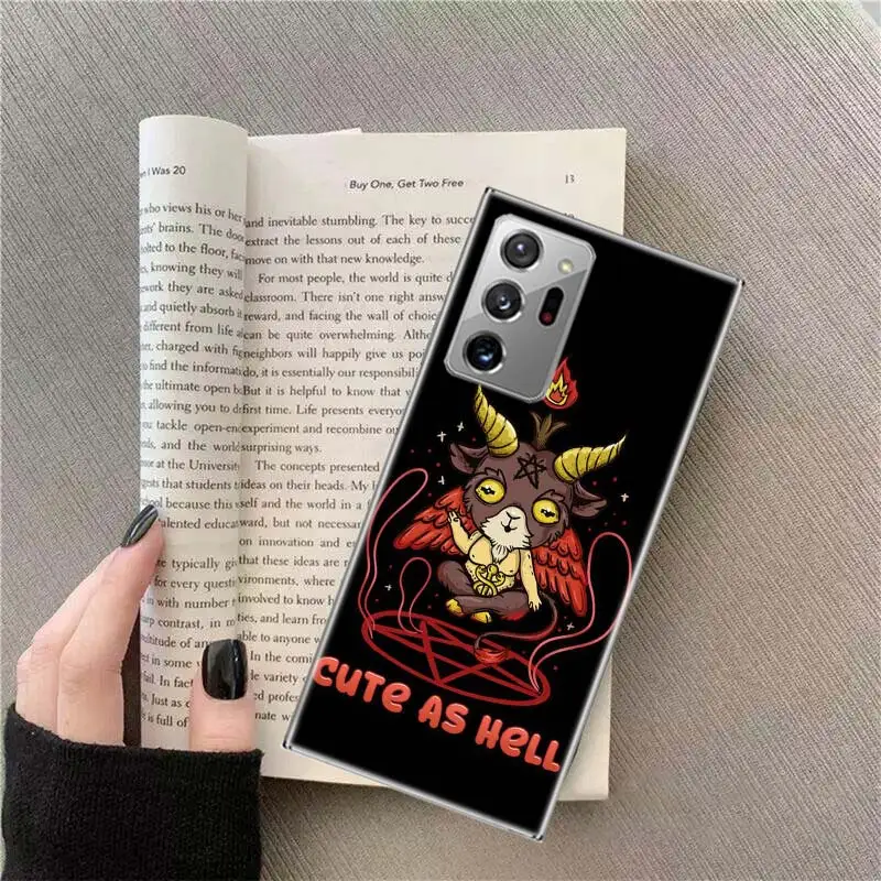 Cute Hell Hail Satan Evil Phone Case For Samsung Note 20 Ultra 10 Lite 9 8 M11 M12 M21 M30S M31 Galaxy M32 M51 M52 A9 A8 A7 A6 P