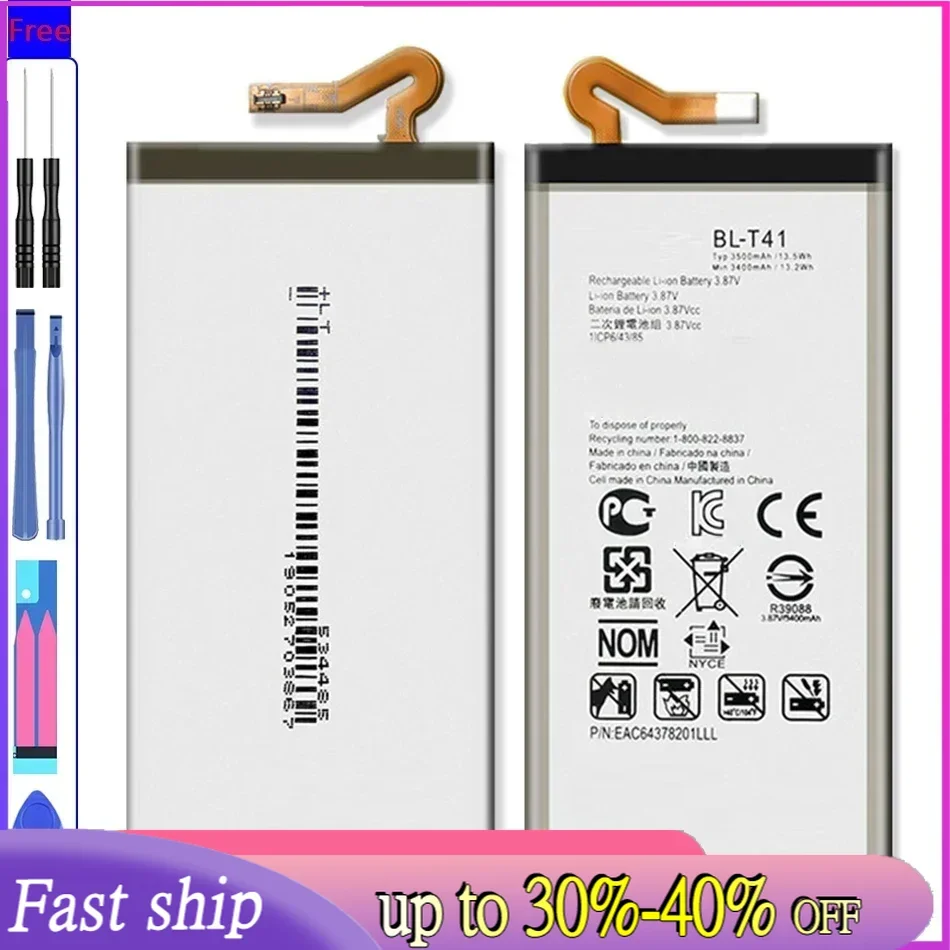 BL-T41 Battery For Lg G8 Thinq LMG820QM7 LMG820UM1 LM-G820UMB LMG820UM0 LM-G820N Mobile Phone Bateria + Free Tool