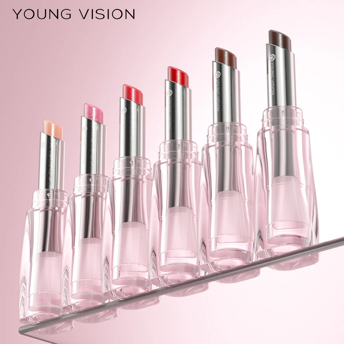 Balsamo Labbra Cangiante - Rossetto Trasparente in Gelatina, Idratante, Colore Trasparente Attivato dalla Temperatura per Uso Quotidiano