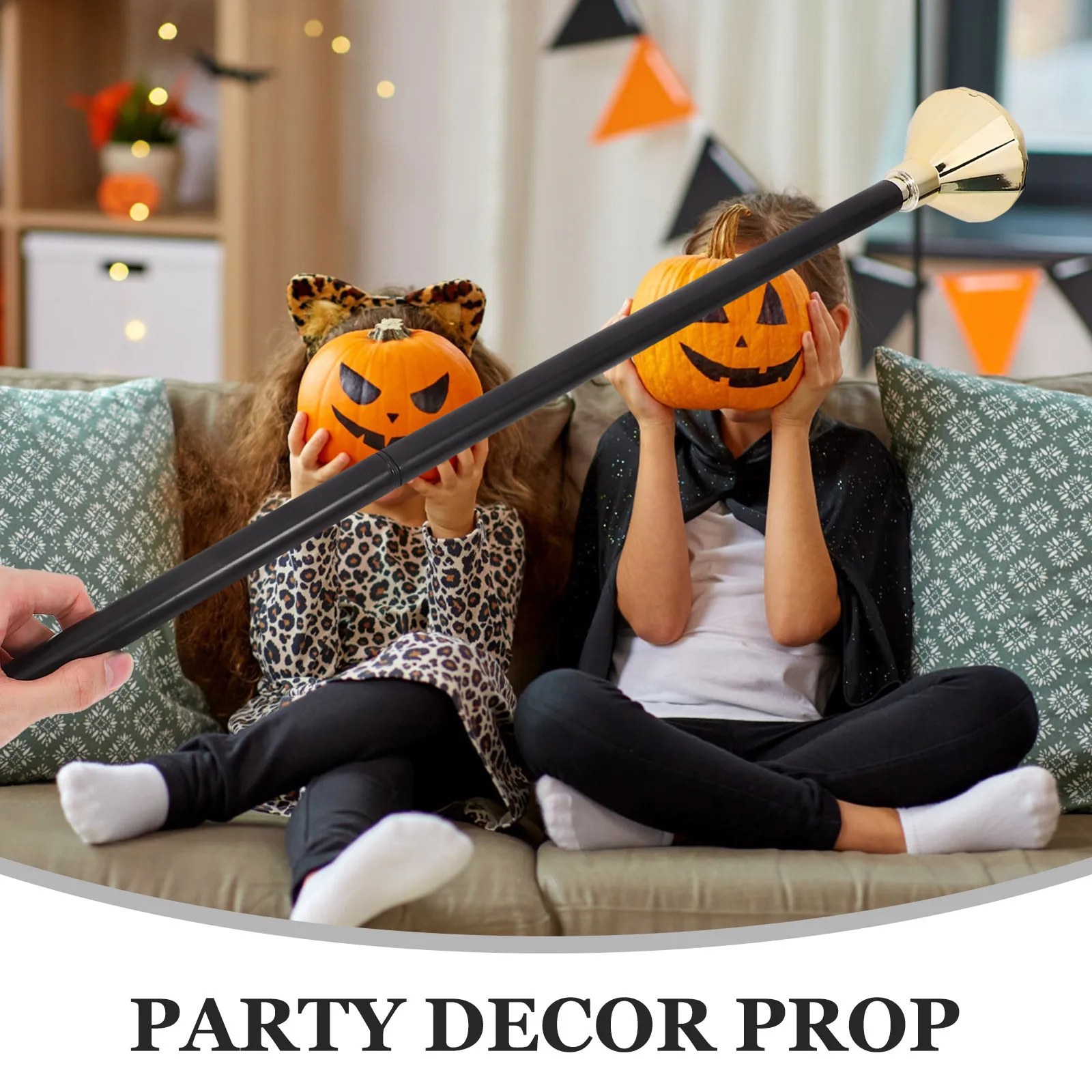 

Gem Scepter Cosplay Cane Prop Halloween Decorative Walking Stick Party Carnival Costume Accessory Halloween Cane