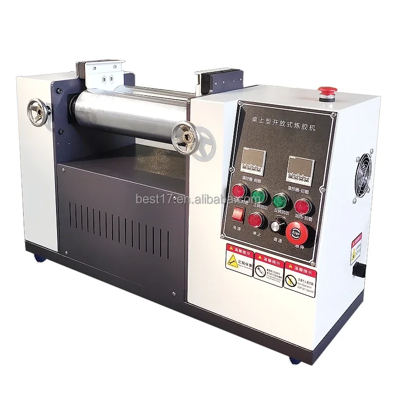 Super Value Factory StoreTwo Roll Open Mill Rubber Mixing Machine Key Stroke For Rubber Testing 220V 1 Year Warranty 100mm/3in R
