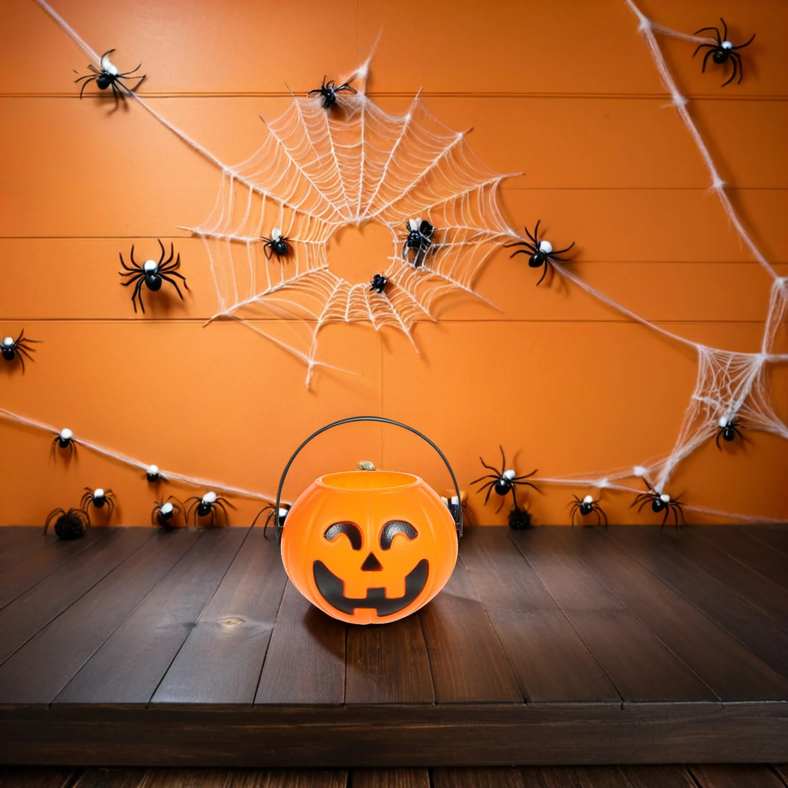 

10Pcs Halloween Pumpkin Buckets Mini Plastic Candy Holders Trick Or Treat Party Favors Table Decoration Halloween Candy Pails