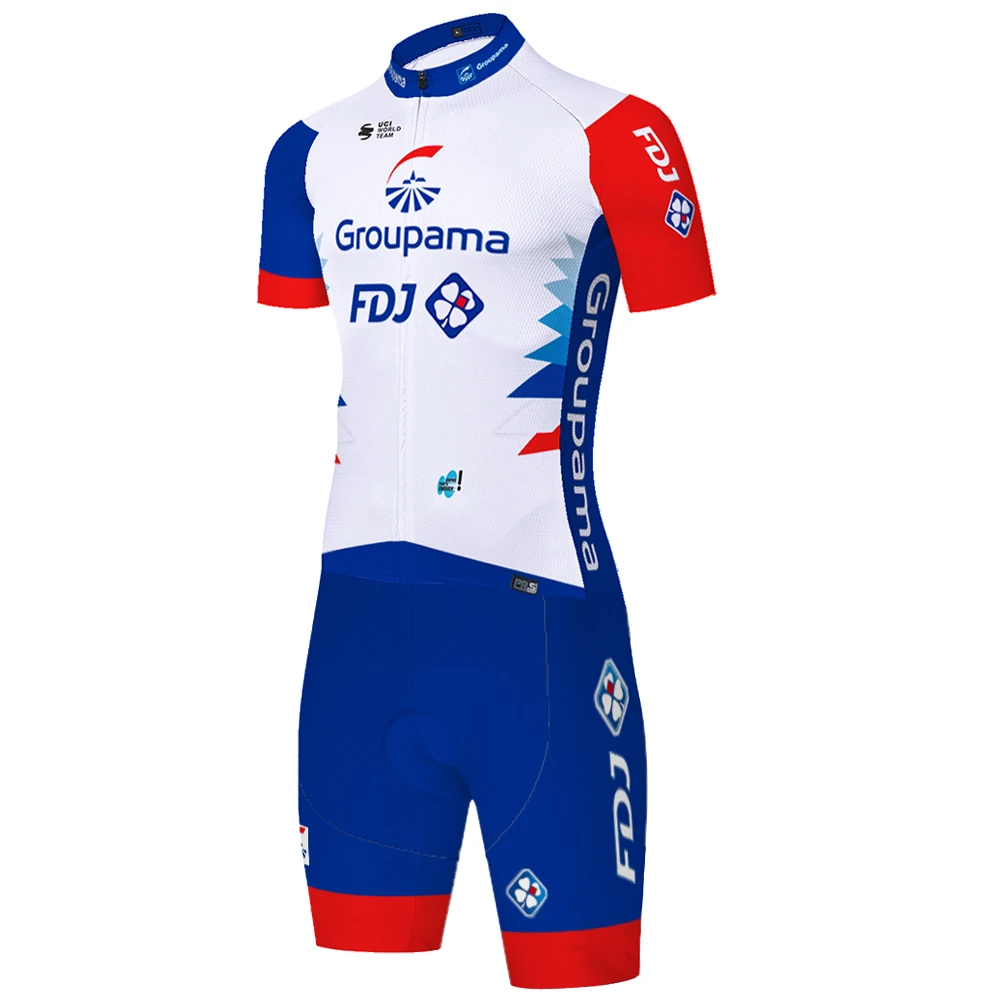 2024 FDJ triathlon skinsuit conjunto ciclismo masculino cycling jersey maillot velo homme велоформа мужская 사이클링 의류 자전거의류