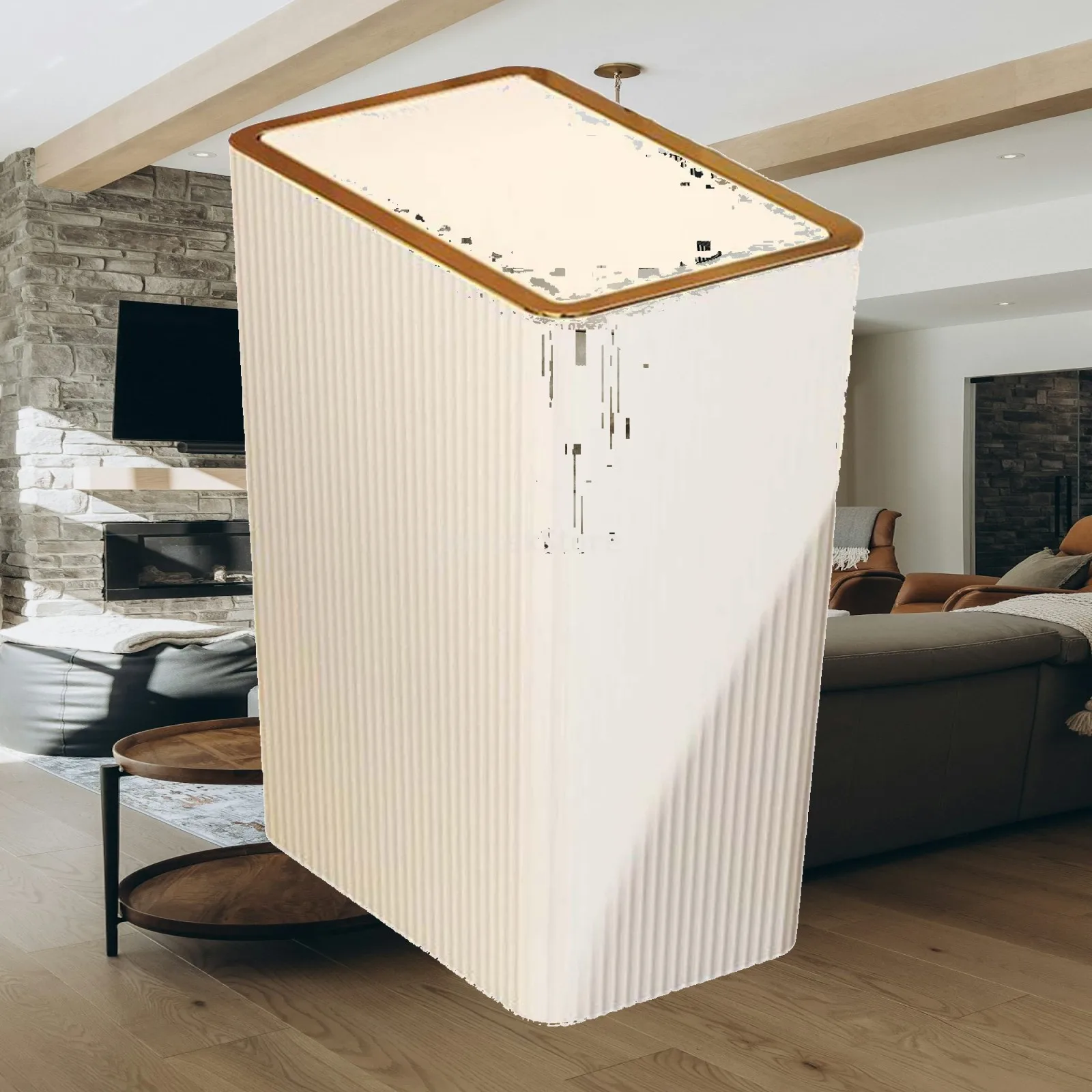 Kitchen Waste Bin with Press Lid, Narrow Design for Bathroom