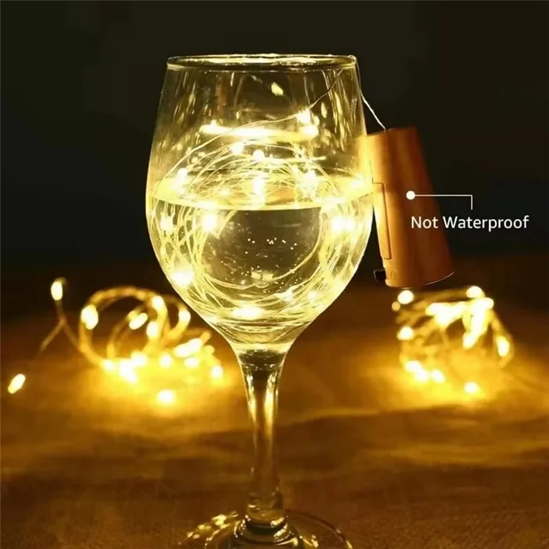 ABEZ 10Pcs Solar Wine Bottle C - Decor Lighting Cork ulasan dan harga