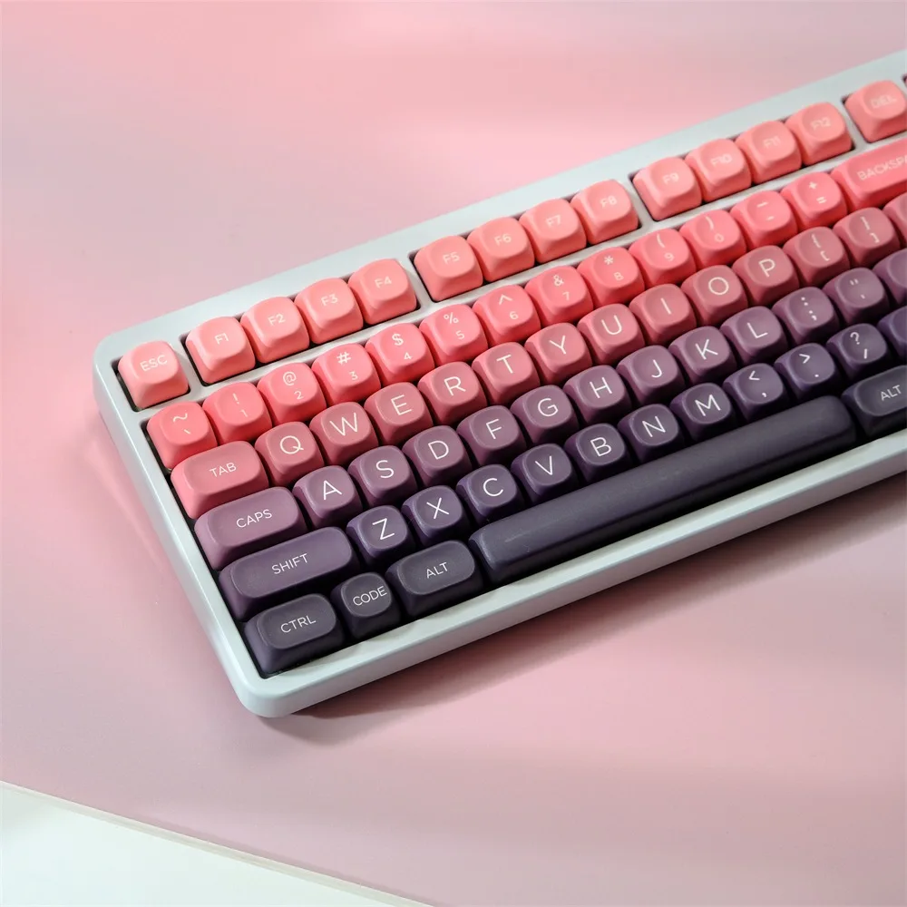 Imagem -05 - Pbt Keycap Conjunto para Teclado Mecânico Gradiente Colorway Perfil Moa Côncavo Top