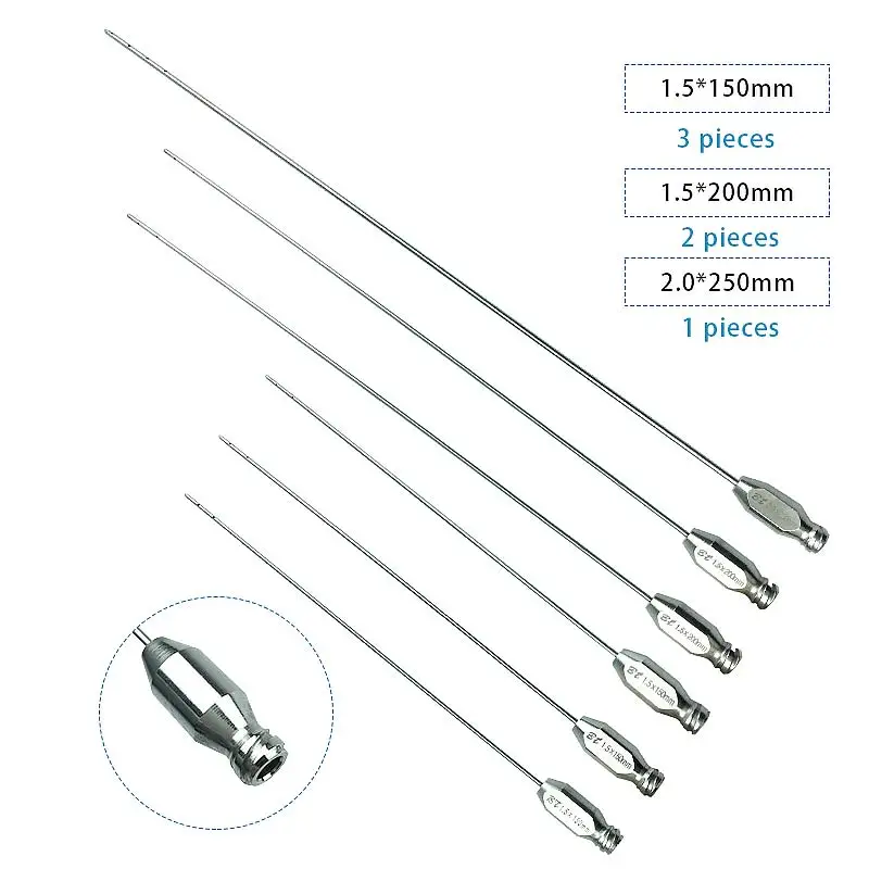 

6pcs/set 10holes Water Infiltration Cannulas Needles Micro Cannula Water Injection Needle Liposuction Instruments