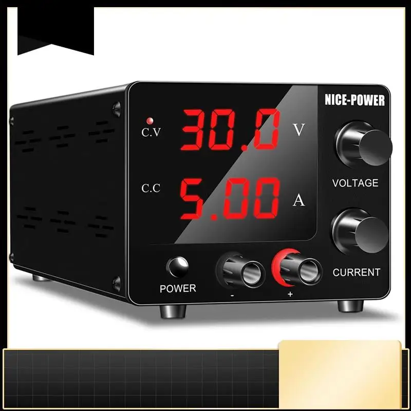 

NICE-POWER DC Power Supply Variable, 30V 5A Adjustable Switching Regulated Power Supply With Encoder, LED Display-N37R