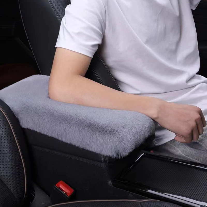 لطيف مسند ذراع السيارة صندوق أفخم غطاء وسادة دافئة مركز وحدة التحكم غطاء للذراع منصات تستيفها العالمي السيارات ديكور داخلي