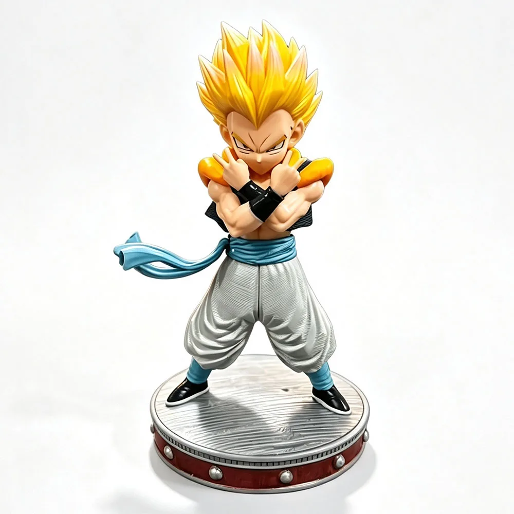 Super Saiyan Gotenks PVC Anime Collectible Figure Ghost Effect Base Hobby Scene Display Ornament Fine Craft Hand Sculpture Decor