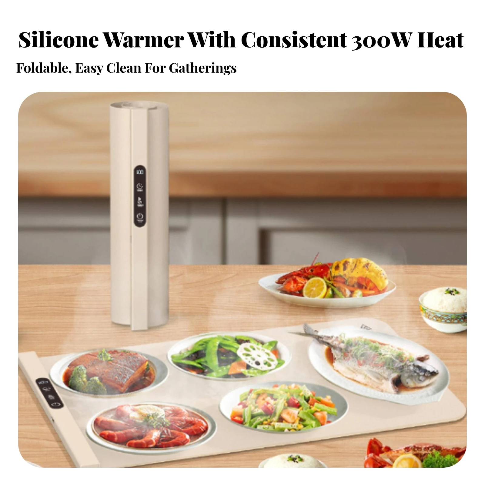 Food Warmer Adjustable Temperature Electric Food Warming Mat Appliance for Hosts, Buffet, Parties