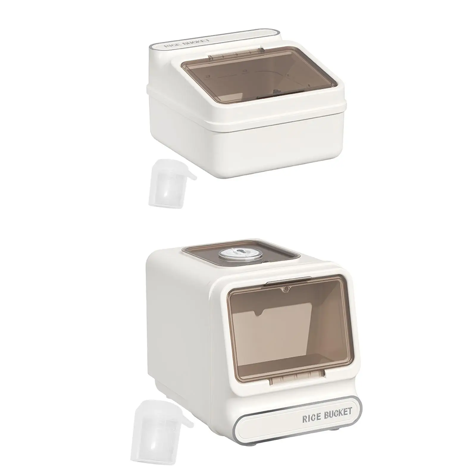 Reisbehälter mit Messbecher, Müslibehälter für Küchenschrank, Zucker