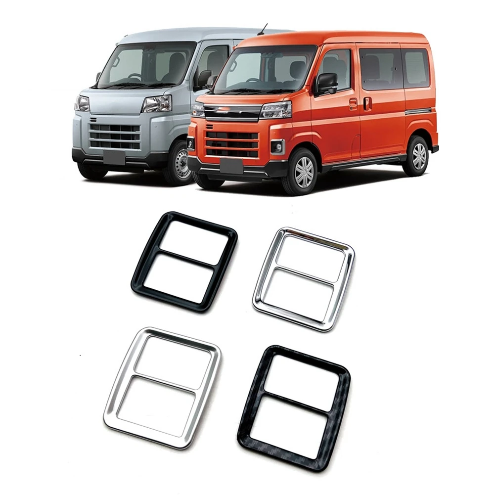 Car Matte Silver Hazard Emergency Light Frame Warning Lamp Switch Cover Trim for Daihatsu ATRAI / HIJET CARGO 2022+