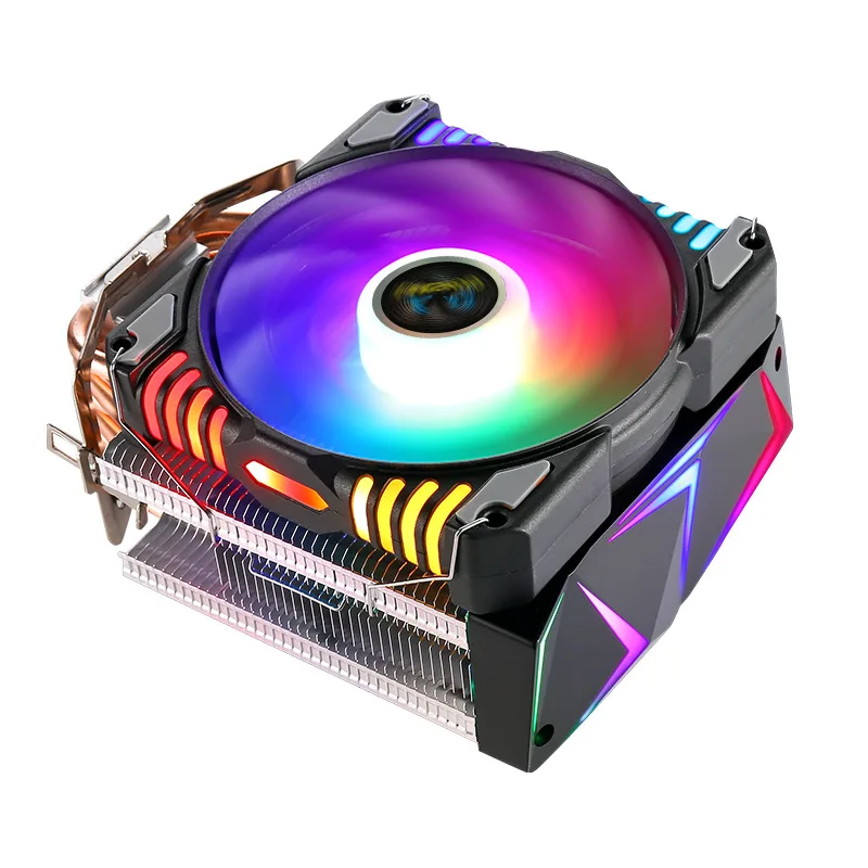 12CM4 ARGB Silent CPU Radiator Copper Tube 1200AMD1700 Desktop Air-Cooled for 2011 Computer Heatpipe PC Fan Compatible