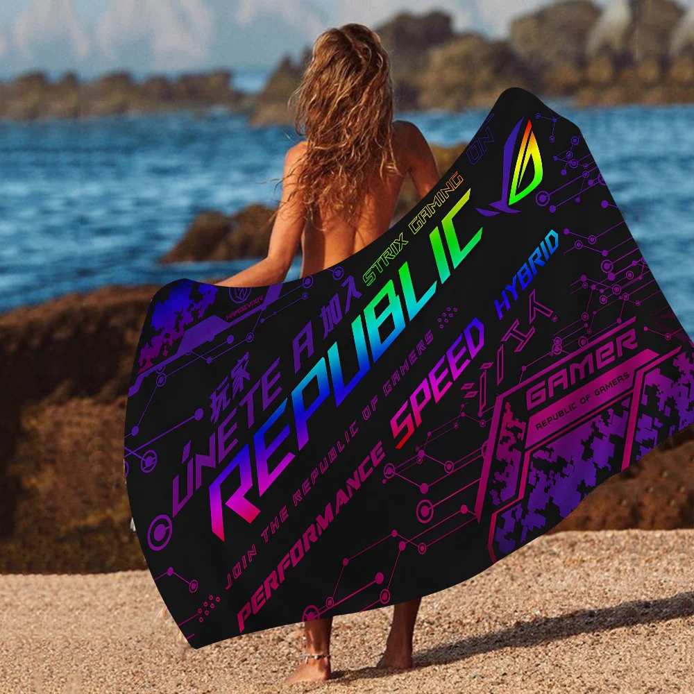 ASUS ROG Republic of Gamers Logo Game Towel Microfiber Beach Towel Absorbent Quick dry Soft Yoga Swimming Resort Mountain