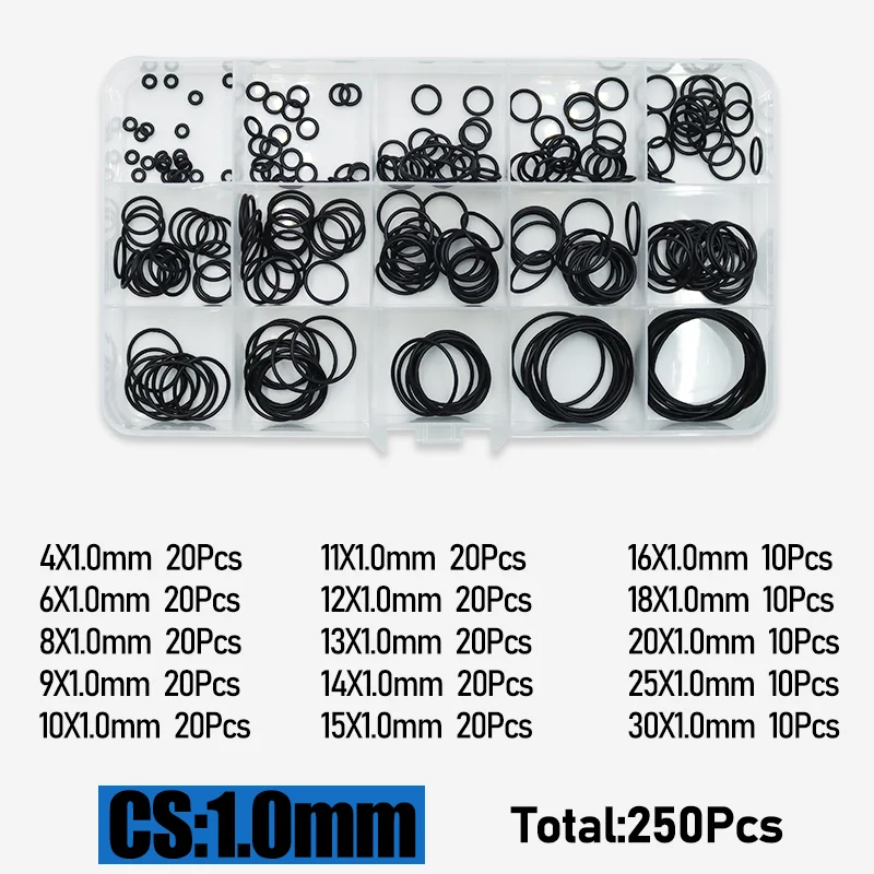 CS 1/1,5/2,0/2,4/3,1/4,0 mm Gummi-O-Ring-Dichtungsscheibe NBR O-Ring ölbeständig hohe Temperatur für die Reparatur von Auto-Sanitär-Wasserhahn – Detail 22