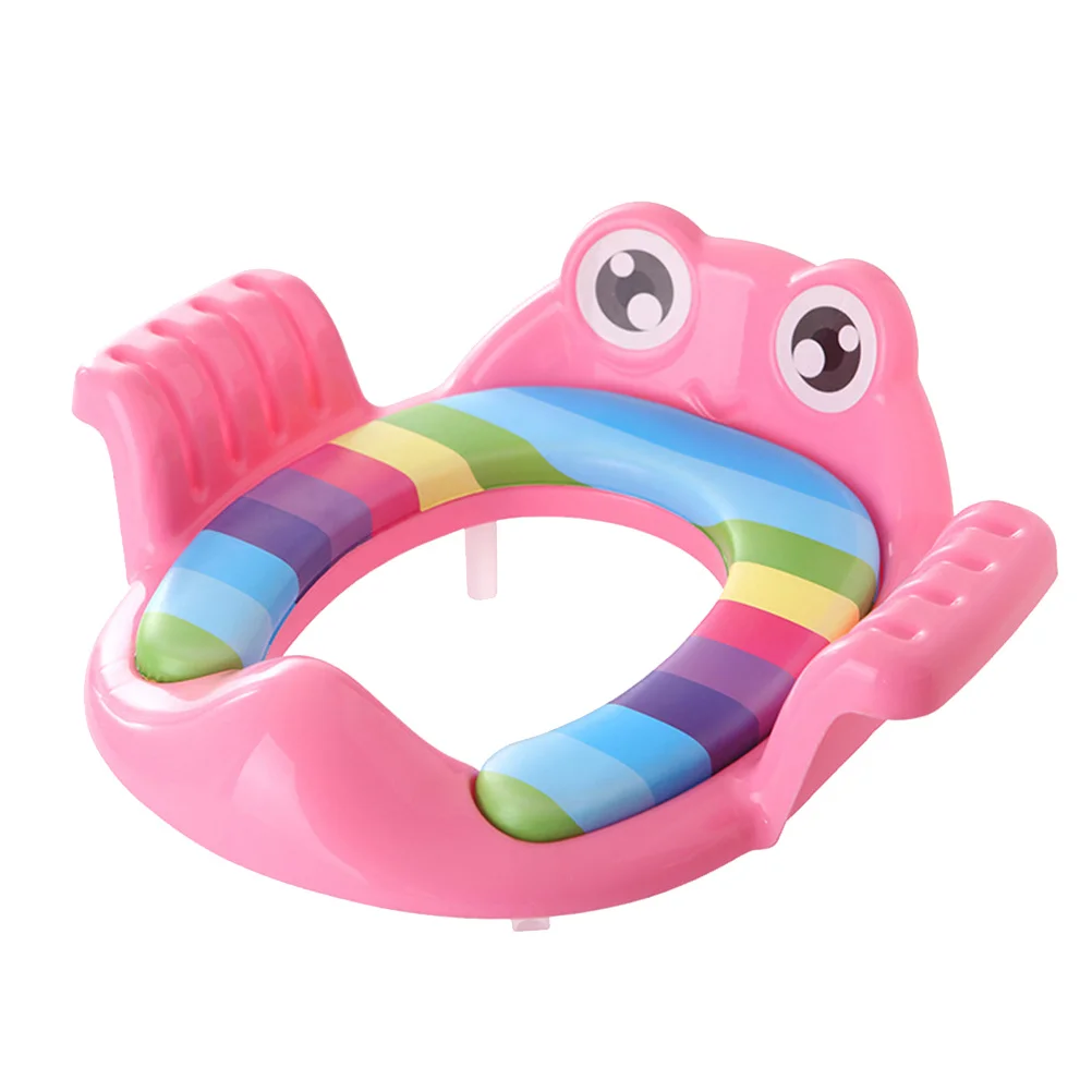 مقعد قعادة للأطفال باللون الوردي، مقعد تدريب على المرحاض للأطفال الصغار، تصميم كرتوني، خفيف الوزن ومحمول ومضاد للانزلاق، آمن ومتين للأطفال #5