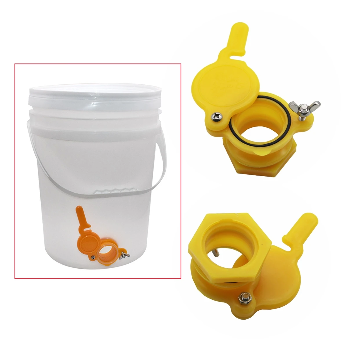 1Pc Honey Bucket Outlet Valve Thicken Plastic Honey Shaker/Separator Honey Spout 3.5cm Female Thread Interface Beekeeping Tool