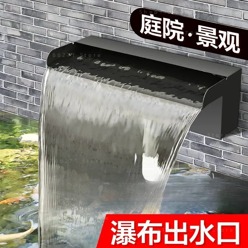 Stainless Steel Waterfall-Style Water Features, Water Curtains, Water Feature Wall Decorations, Landscape Fish Ponds, Gardens.