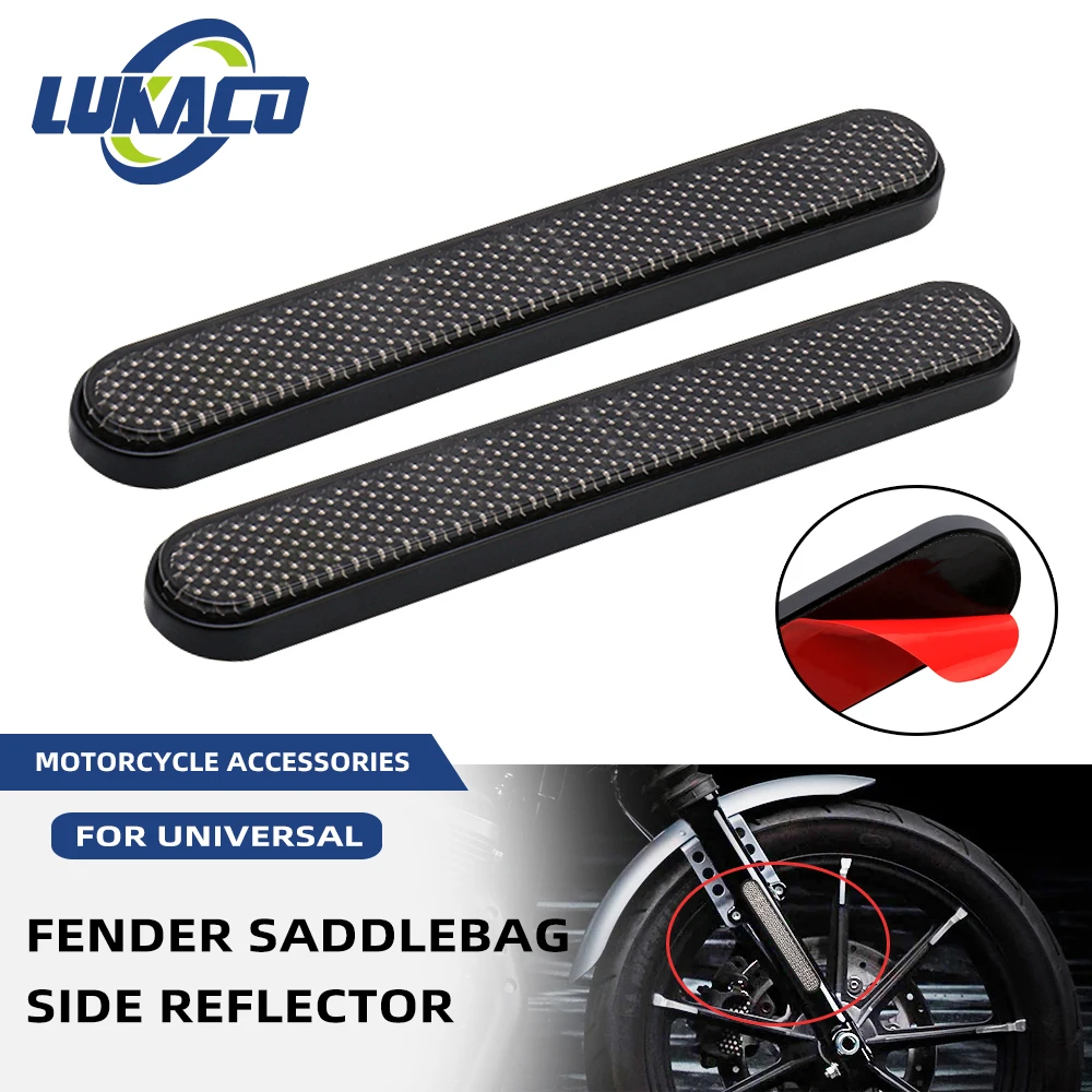 Motorcycle Smoke Rear Fender Side Reflector Sticker Saddlebag Latch Decal Safety Warning Cover Universal For Harley Sportster