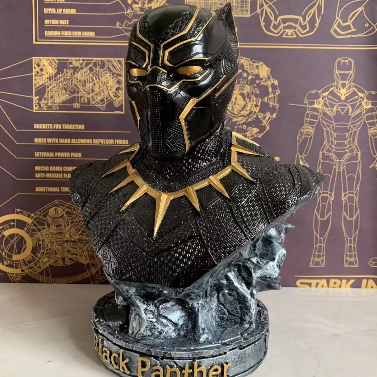 

Avengers Black Panther Figure Model Large 35cm High Resin Ornament Marvel Heroes Movie Peripheral Statues
