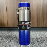 Thermal Water Bottle with Bottle for Handle Vacuum Double Sports Water Tea Coffee Insulation Cup Large Capacity Portable 1000ML